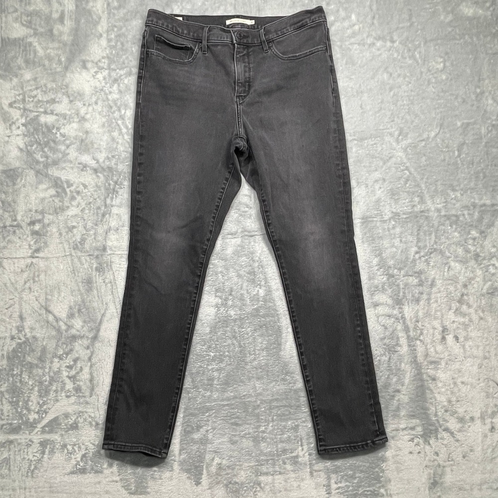 Levi's 311 Shaping Skinny Jeans Women 31 Black Faded Mid Rise Stretch